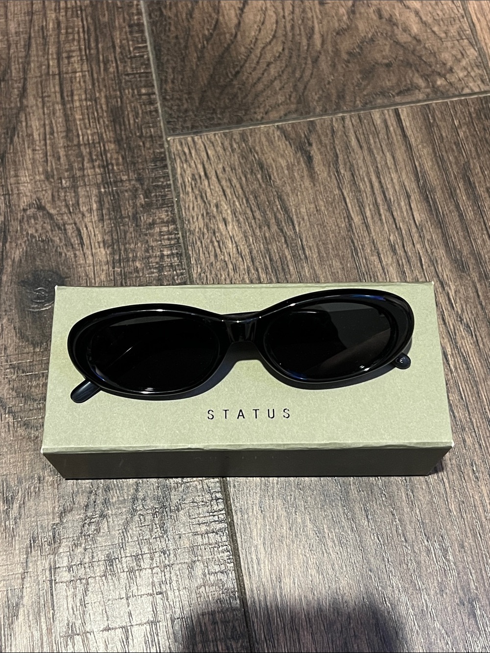 Status Anxiety Black Oval Sunglasses